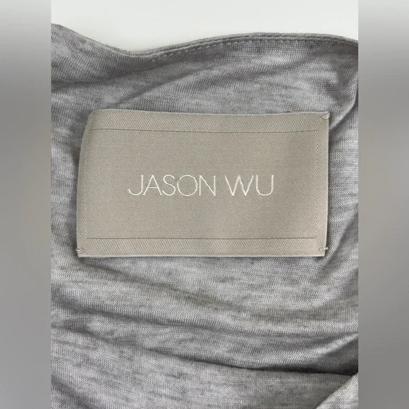 Jason Wu Grey Malin Shirred Bodice Sleeveless Tencel & Silk Dress, Szs 6 & 8